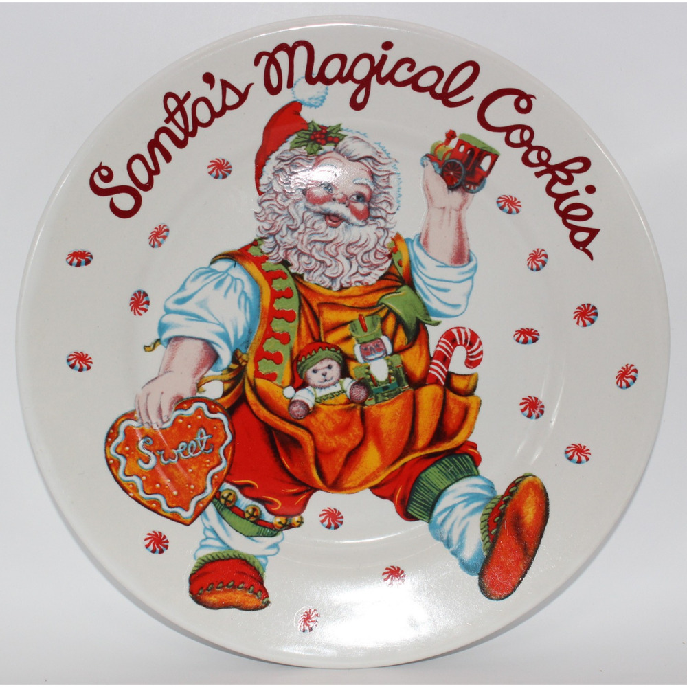 Vintage 1990s “Santa's Magical Cookies” Plate Sakura by Cheryl Ann Johnson 7.5"